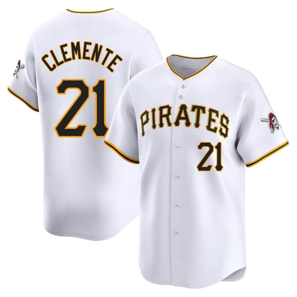 Cooneas P.Pirates #21 Roberto Clemente Player White Home Limited Stitched Jerseys