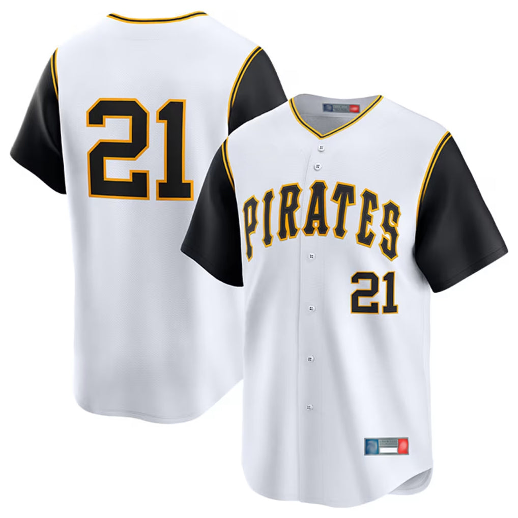Cooneas P.Pirates #21 Roberto Clemente Player White Throwback Cooperstown Limited Stitched Jerseys