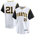 Cooneas P.Pirates #21 Roberto Clemente Player White Throwback Cooperstown Limited Stitched Jerseys