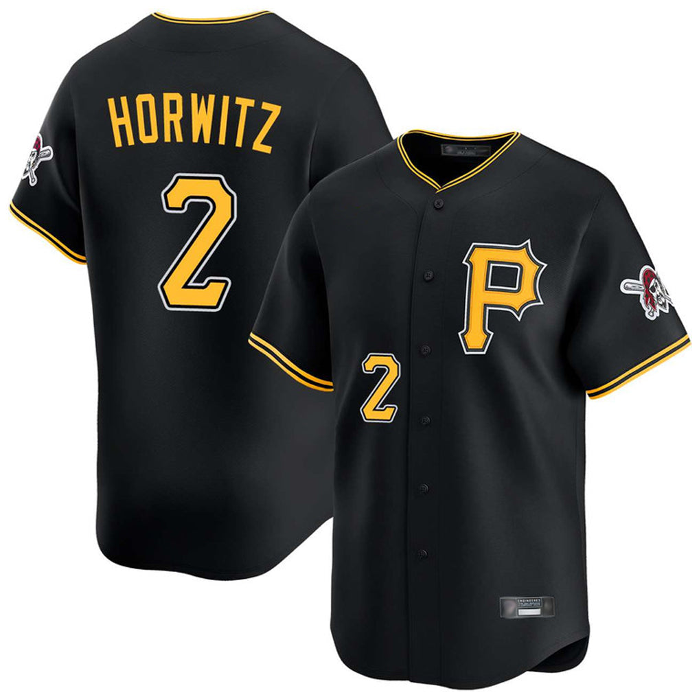 Cooneas P.Pirates #2 Spencer Horwitz Player Black Alternate Limited Game Stitched Jerseys