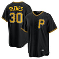 Cooneas P.Pirates #30 Paul Skenes Player Black Alternate 2025 Home Game Stitched Jerseys