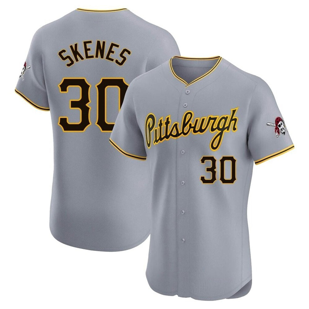 Cooneas P.Pirates #30 Paul Skenes Player Gray Road Home Limited Elite Stitched Jerseys