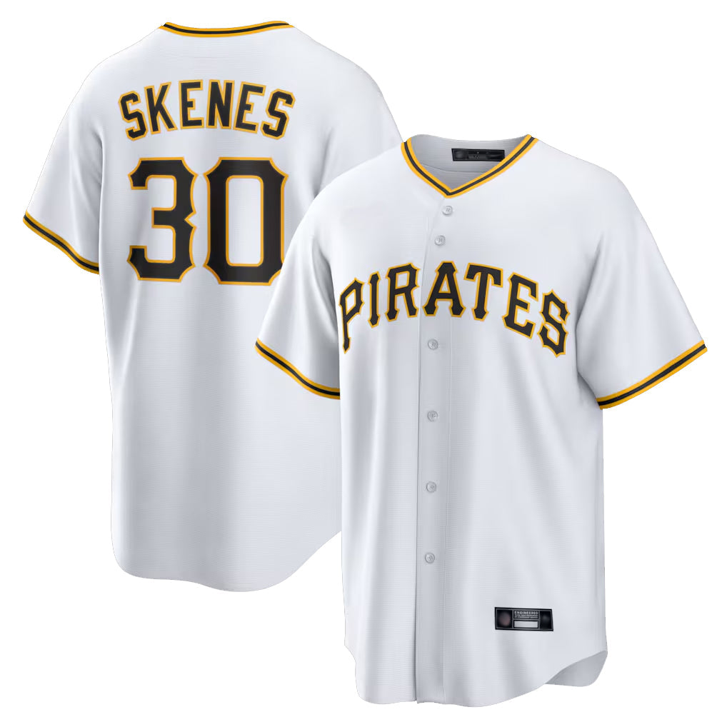 Cooneas P.Pirates #30 Paul Skenes Player White Home Game Stitched Jerseys