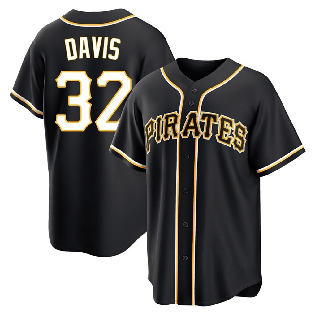 Cooneas P.Pirates #32 Henry Davis Player Black Fashion Out Home Game Stitched Jerseys