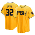 Cooneas P.Pirates #32 Henry Davis Player Gold City Connect Home Game Stitched Jerseys