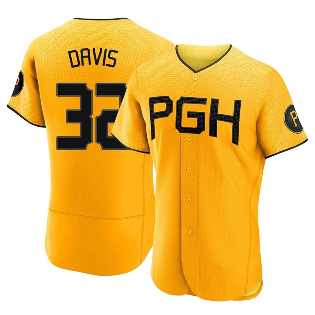 Cooneas P.Pirates #32 Henry Davis Player Gold City Connect Home Limited Elite Stitched Jerseys