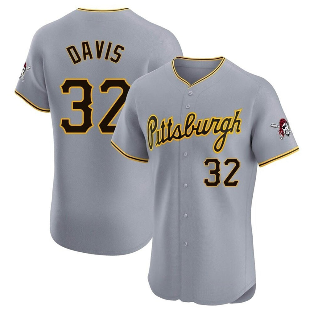 Cooneas P.Pirates #32 Henry Davis Player Gray Road Home Limited Elite Stitched Jerseys