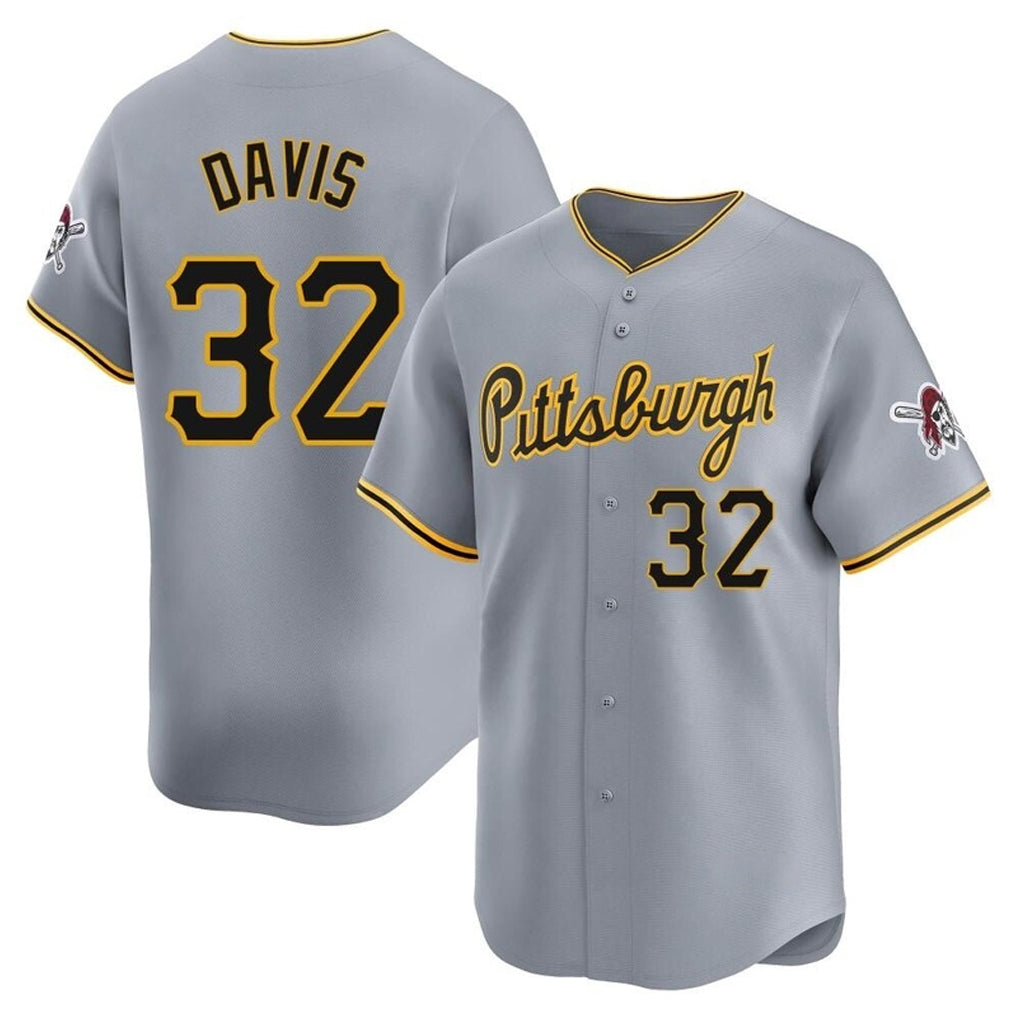 Cooneas P.Pirates #32 Henry Davis Player Gray Road Home Limited Stitched Jerseys