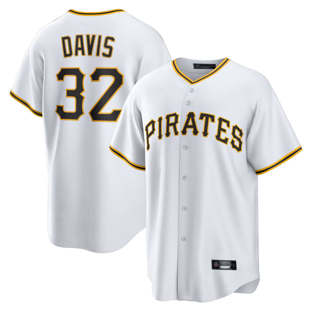 Cooneas P.Pirates #32 Henry Davis Player White Home Game Stitched Jerseys