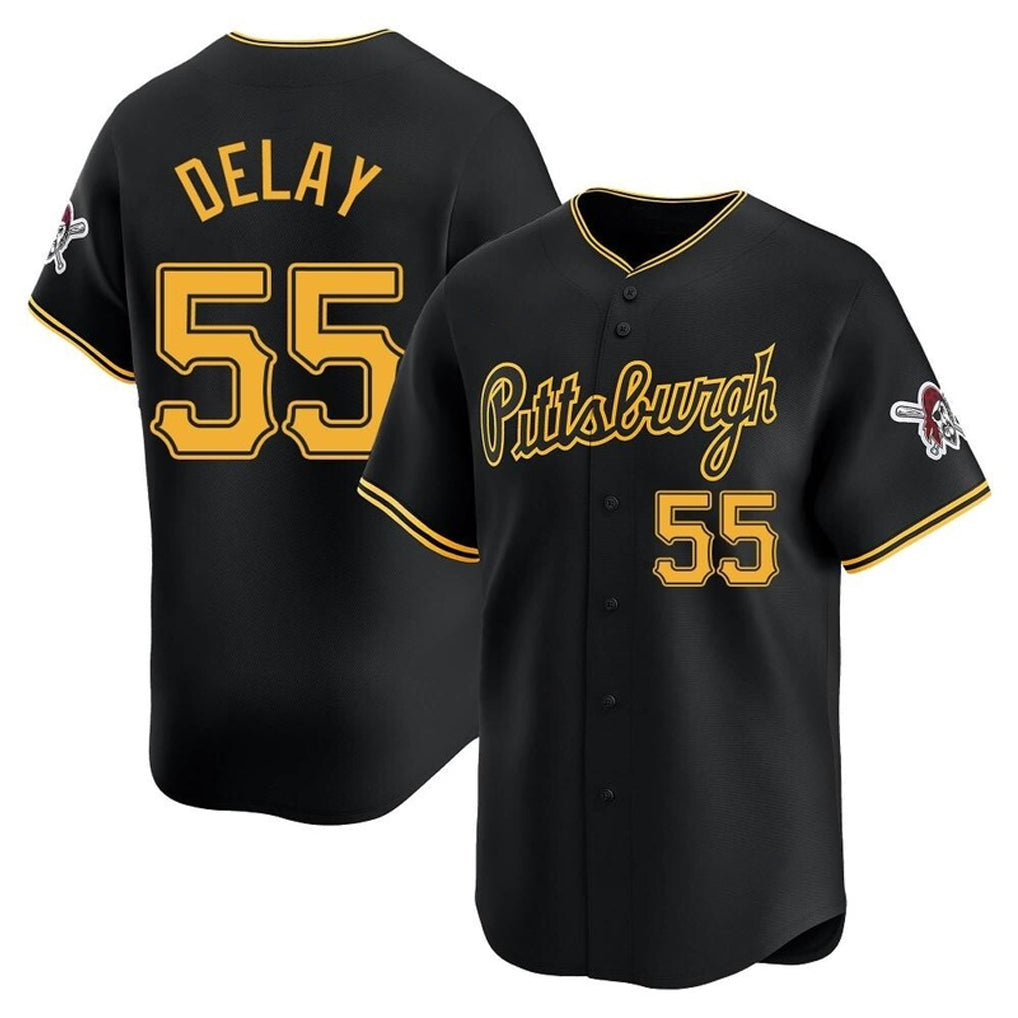 Cooneas P.Pirates #55 Jason Delay Player Black Alt Home Limited Stitched Jerseys