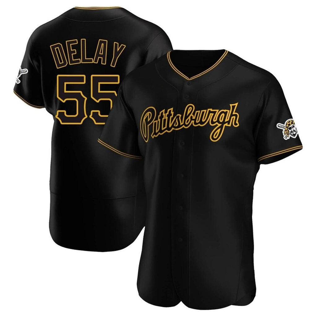Cooneas P.Pirates #55 Jason Delay Player Black Home Limited Elite Stitched Jerseys