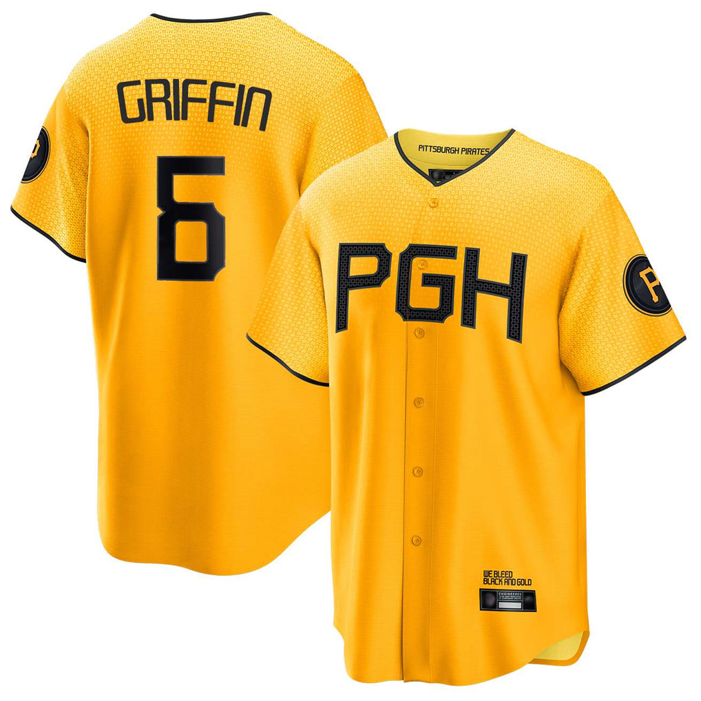 Cooneas P.Pirates #6 Konnor Griffin Player Gold City Connect Home Game Stitched Jerseys