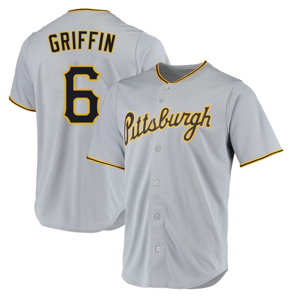 Cooneas P.Pirates #6 Konnor Griffin Player Gray Road Home Game Stitched Jerseys