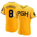 Cooneas P.Pirates #8 Willie Stargell Player Gold City Connect Home Limited Elite Stitched Jerseys