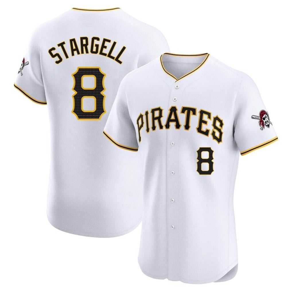 Cooneas P.Pirates #8 Willie Stargell Player White Home Limited Elite Stitched Jerseys
