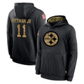 Cooneas P.Steelers #11 Michael Pittman Jr. Player Black Salute to Service Hoodies Limited Game Stitched Jerseys