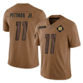 Cooneas P.Steelers #11 Michael Pittman Jr. Player Brown Limited Salute To Service Home Game Stitched Jerseys