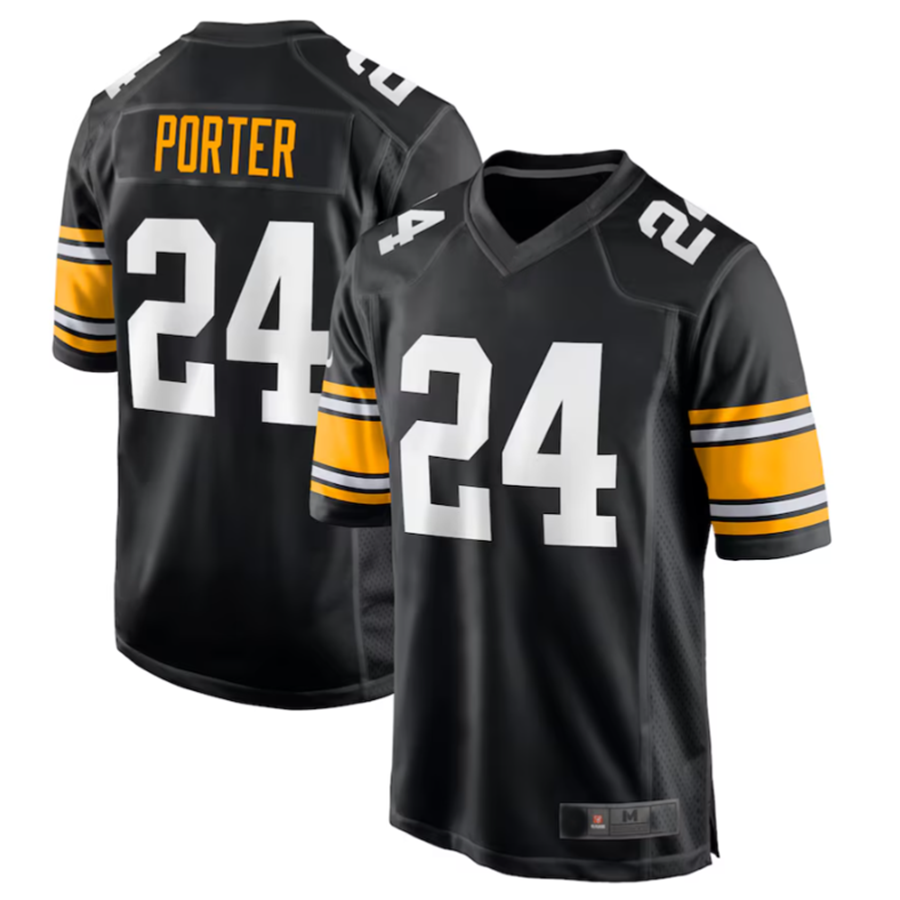 Cooneas P.Steelers #24 Joey Porter Jr. Black Alternate Game American Stitched Jerseys