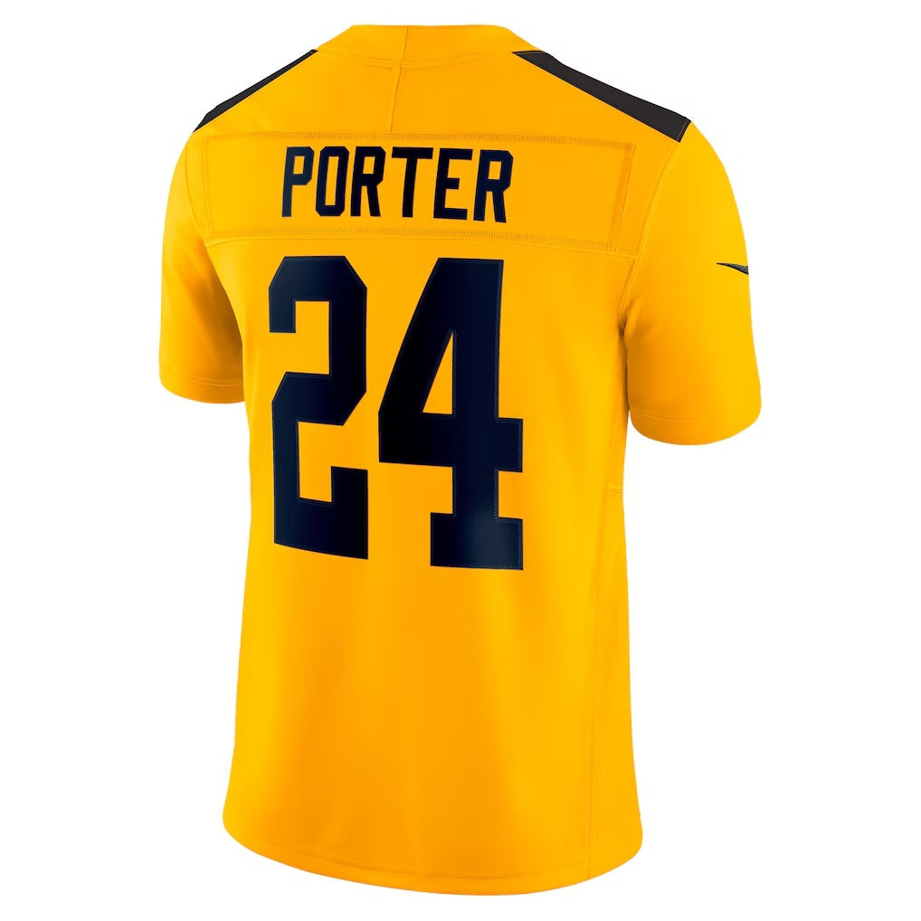 Cooneas P.Steelers #24 Joey Porter Jr. Gold Alternate 1933 Throwback Vapor F.U.S.E. Limited Stitched Jerseys