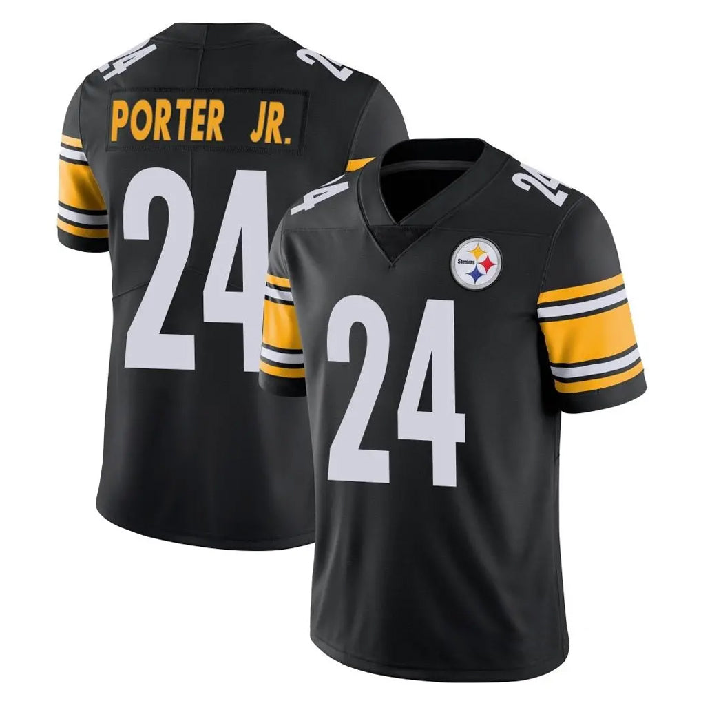 Cooneas P.Steelers #24 Joey Porter Jr. Player Black Limited Vapor Untouchable Home Game Stitched Jerseys
