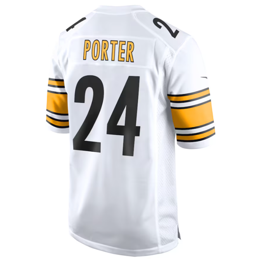 Cooneas P.Steelers #24 Joey Porter Jr. White Away Game American Stitched Jersey