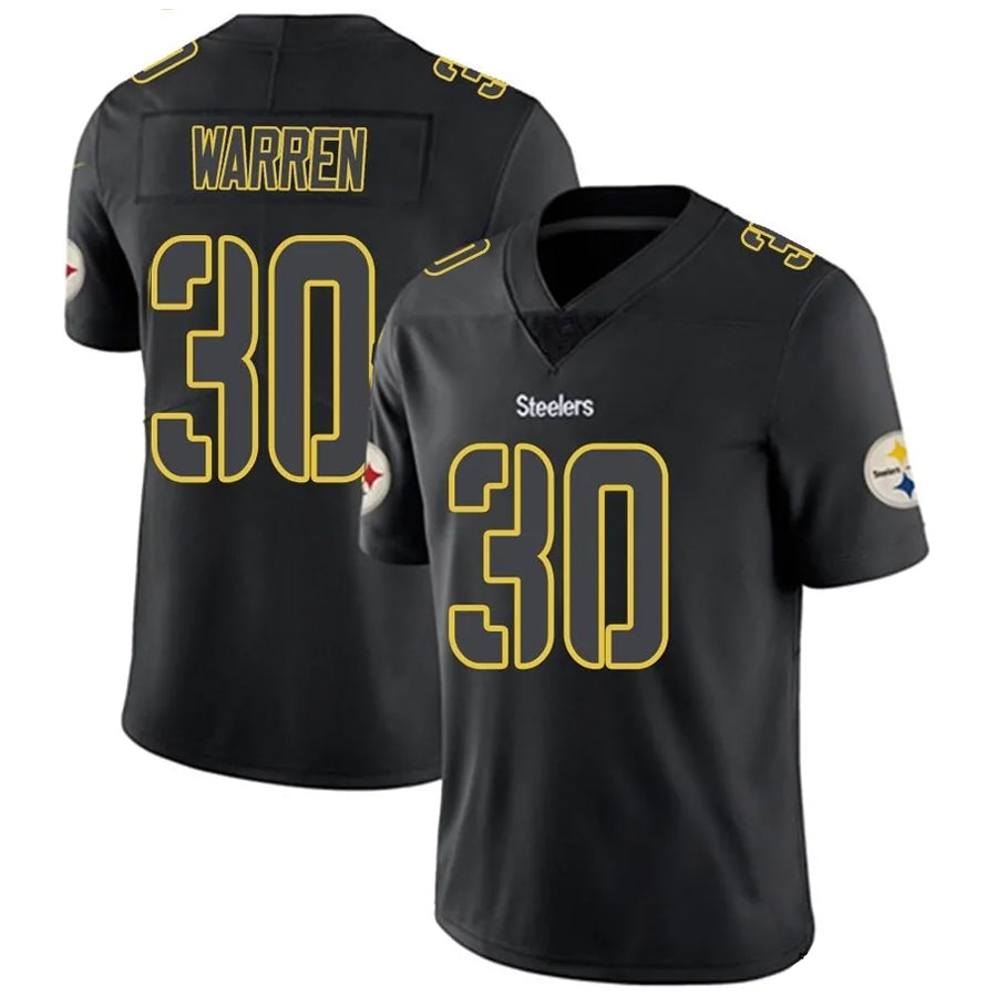 Cooneas P.Steelers #30 Jaylen Warren Player Black Impact Limited Stitched Jerseys