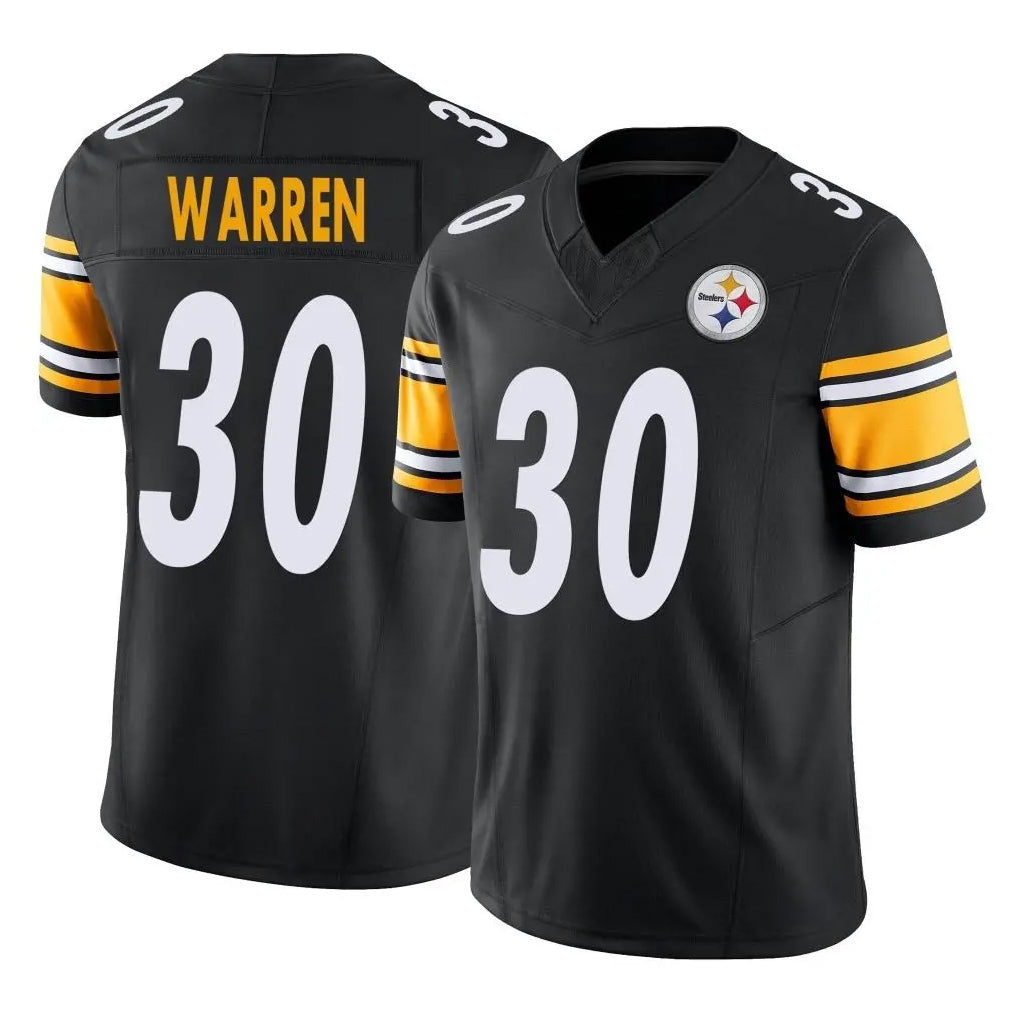 Cooneas P.Steelers #30 Jaylen Warren Player Black Limited Vapor F.U.S.E. Home Game Stitched Jerseys