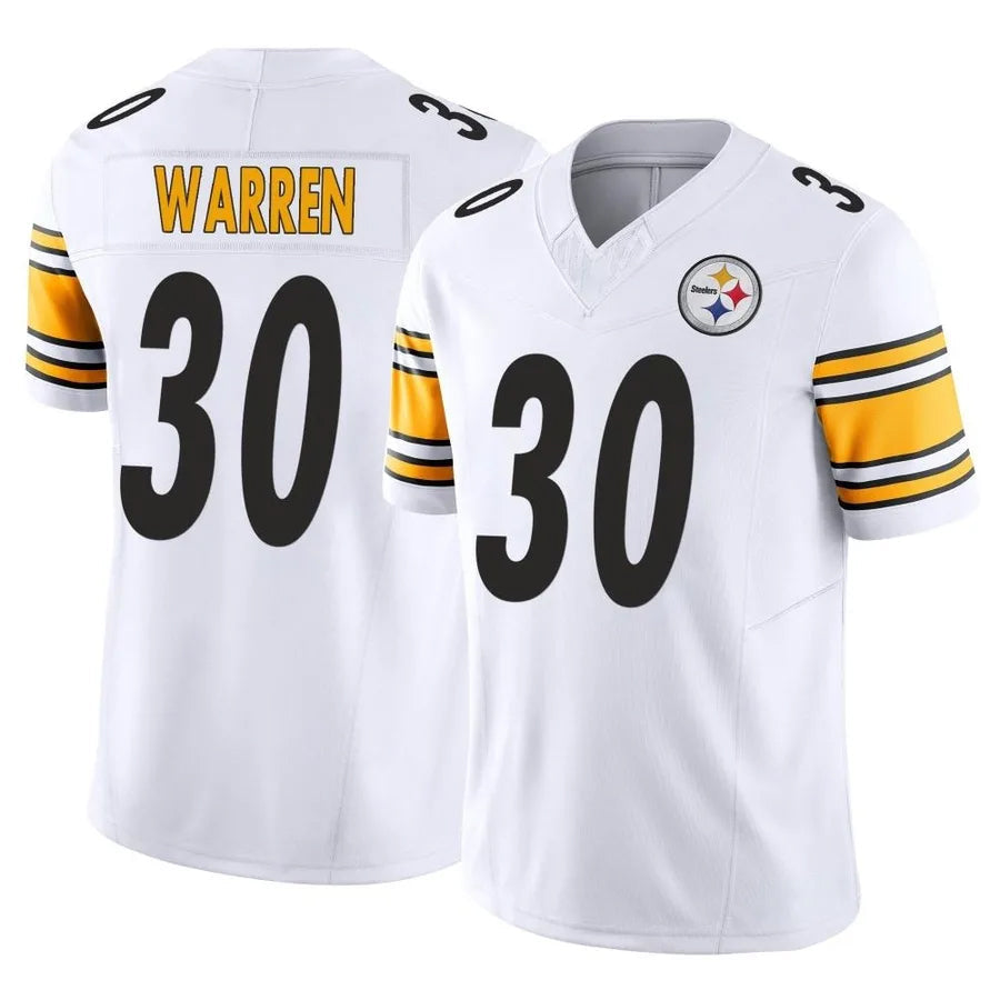 Cooneas P.Steelers #30 Jaylen Warren Player White Vapor F.U.S.E. Limited Stitched Jerseys