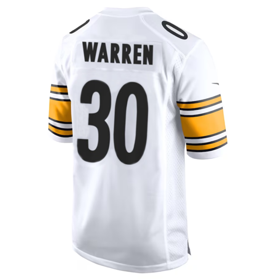 Cooneas P.Steelers #30 Jaylen Warren White Game American Stitched Jerseys