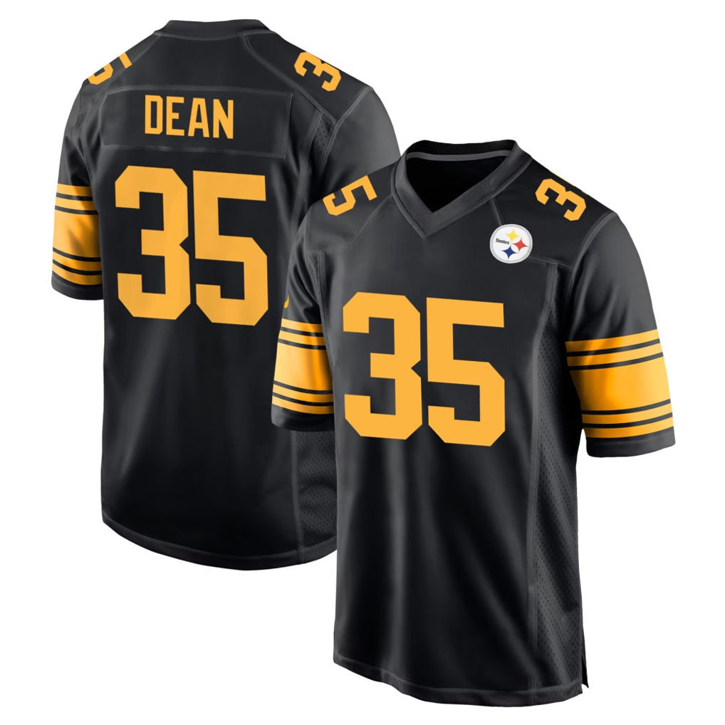 Cooneas P.Steelers #35 Jamel Dean Player Black Color Rush Home Game Stitched Jerseys