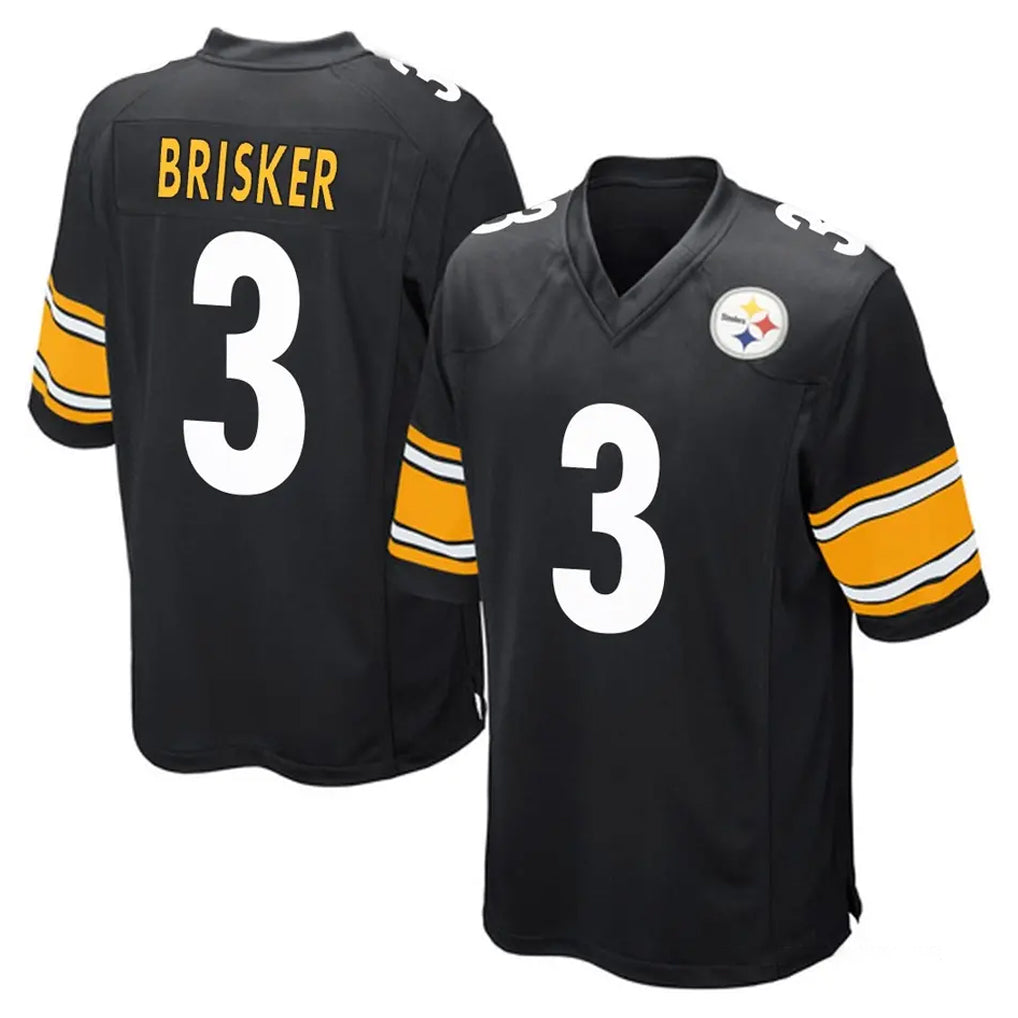 Cooneas P.Steelers #3 Jaquan Brisker Player Black Home Game Stitched Jerseys