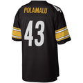 Cooneas P.Steelers #43 Troy Polamalu Mitchell & Ness Black Legacy Replica Stitched Jerseys