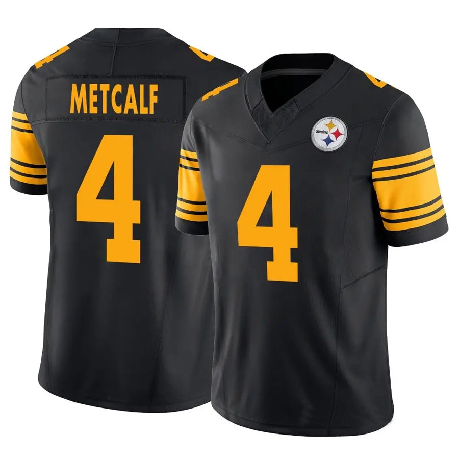 Cooneas P.Steelers #4 DK Metcalf Player Black Alternate Vapor F.U.S.E. Limited Stitched Jerseys