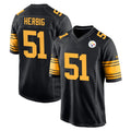 Cooneas P.Steelers #51 Nick Herbig Player Black Color Rush Home Game Stitched Jerseys