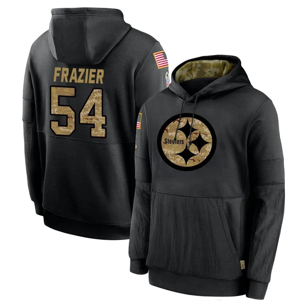 Cooneas P.Steelers #54 Zach Frazier Player Black Salute to Service Hoodies Limited Game Stitched Jerseys