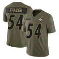 Cooneas P.Steelers #54 Zach Frazier Player Olive 2025 Salute To Service Limited Home Game Stitched Jerseys