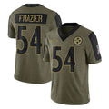 Cooneas P.Steelers #54 Zach Frazier Player Olive Salute To Service Limited Game Stitched Jerseys