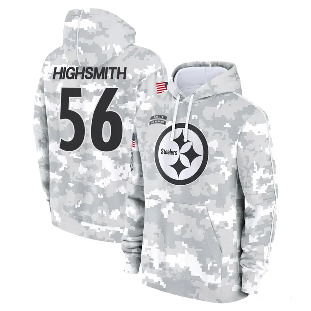 Cooneas P.Steelers #56 Alex Highsmith Player Arctic Camo Limited Salute to Service Pullover Hoodies Game Stitched Jerseys