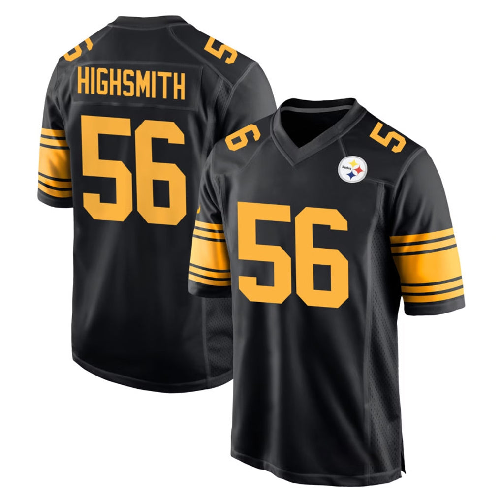 Cooneas P.Steelers #56 Alex Highsmith Player Black Color Rush Home Game Stitched Jerseys