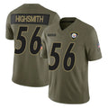 Cooneas P.Steelers #56 Alex Highsmith Player Olive 2025 Salute To Service Limited Home Game Stitched Jerseys