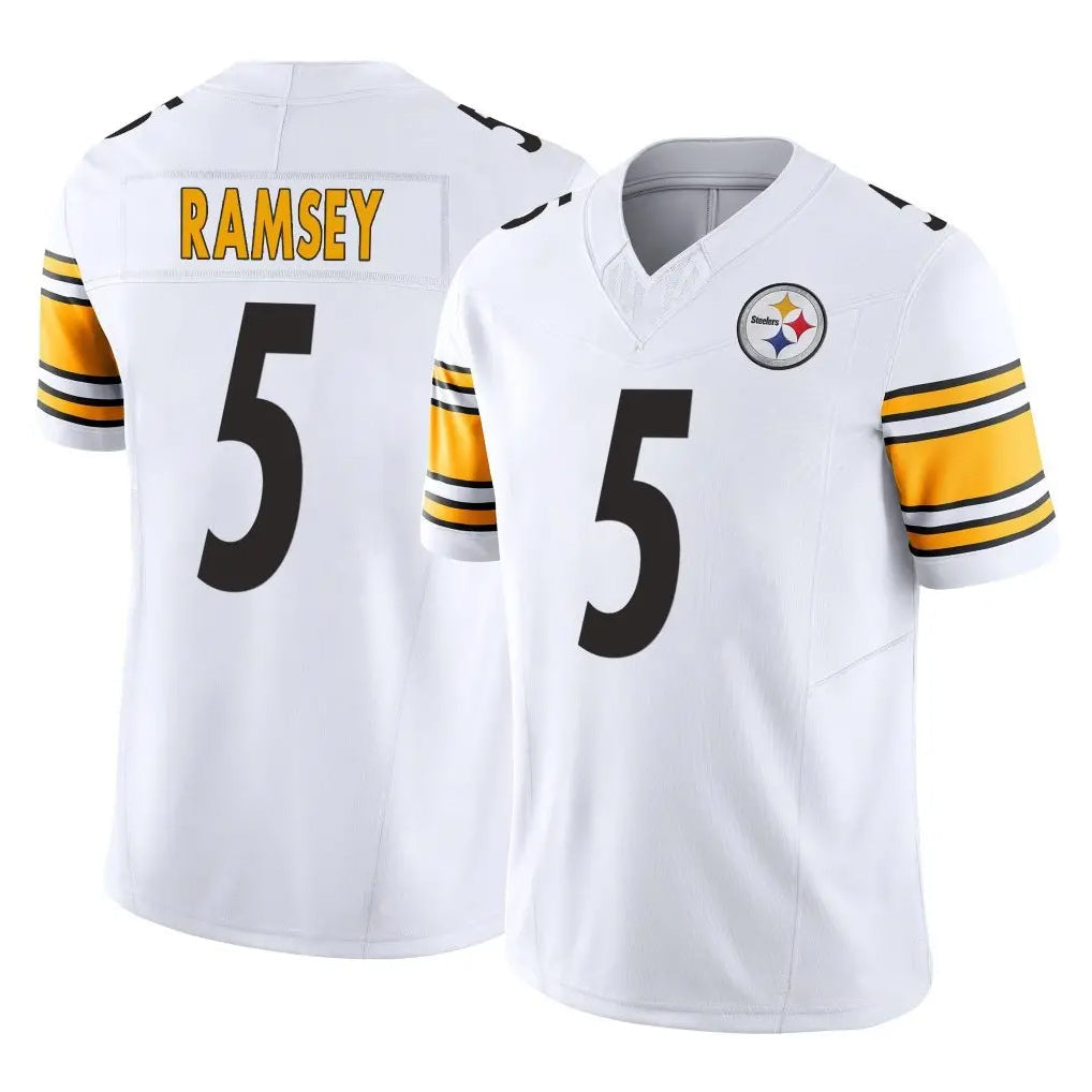 Cooneas P.Steelers #5 Jalen Ramsey Player White Limited Vapor F.U.S.E. Home Game Stitched Jerseys
