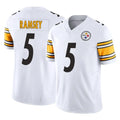Cooneas P.Steelers #5 Jalen Ramsey Player White Limited Vapor F.U.S.E. Home Game Stitched Jerseys