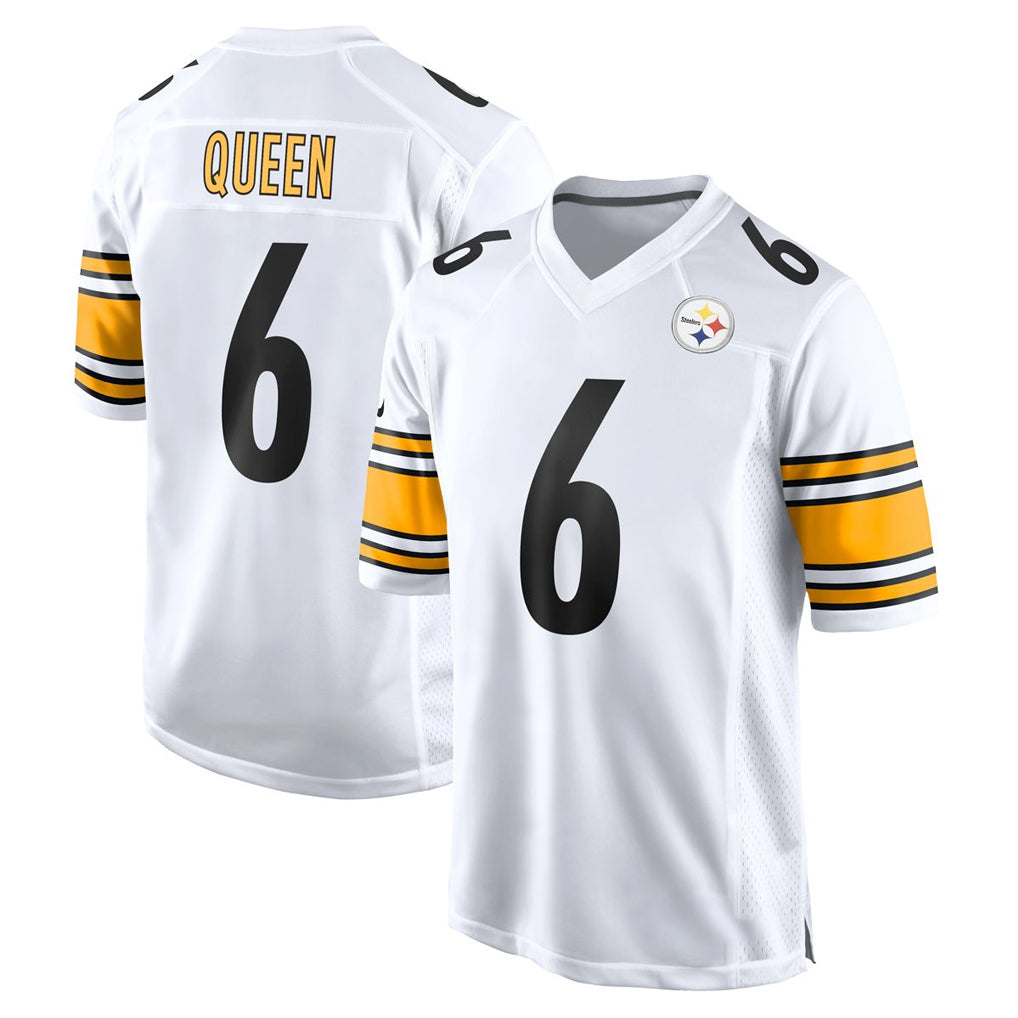 Cooneas P.Steelers #6 Patrick Queen Player White Home Game Stitched Jerseys
