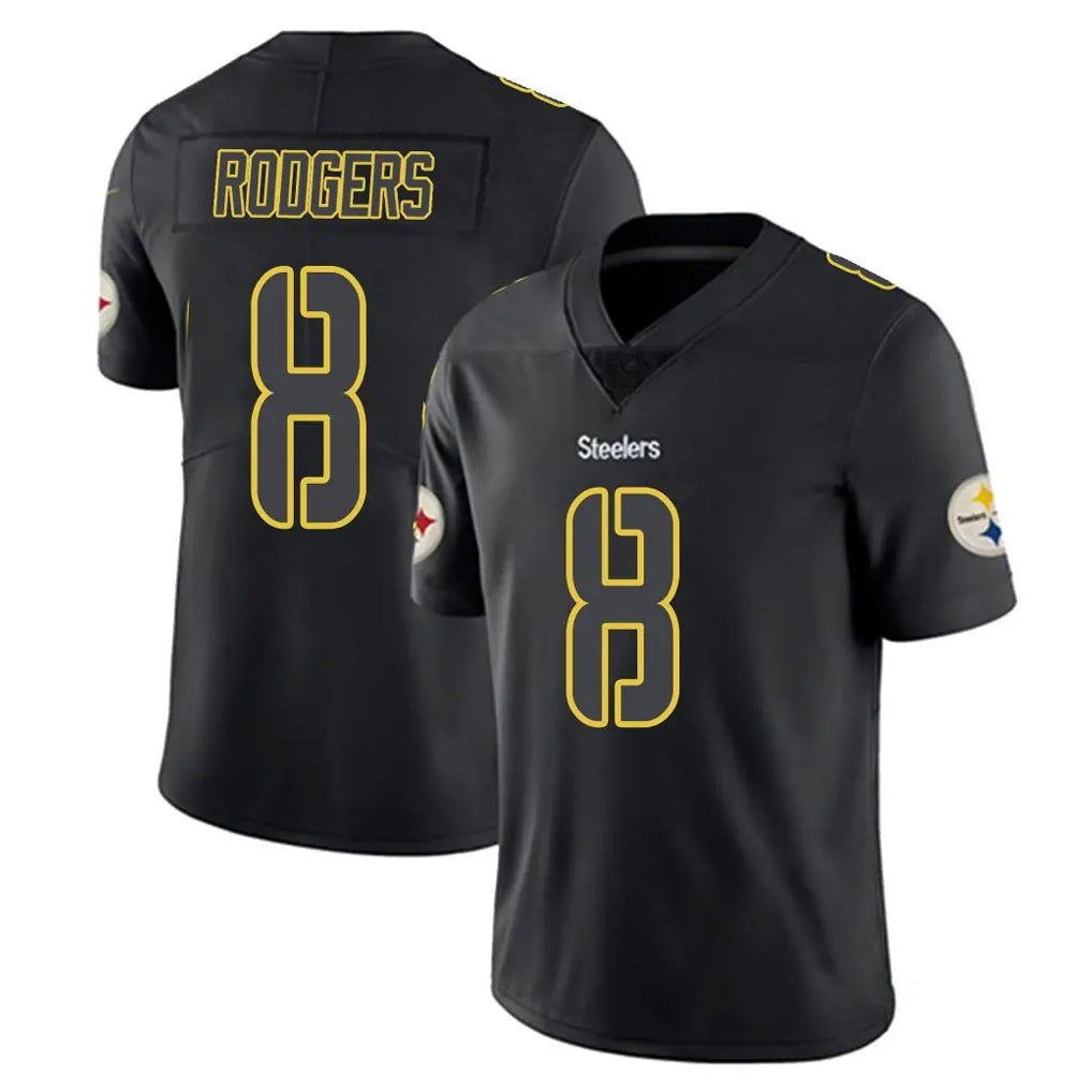 Cooneas P.Steelers #8 Aaron Rodgers Player Black Impact Limited Home Game Stitched Jerseys