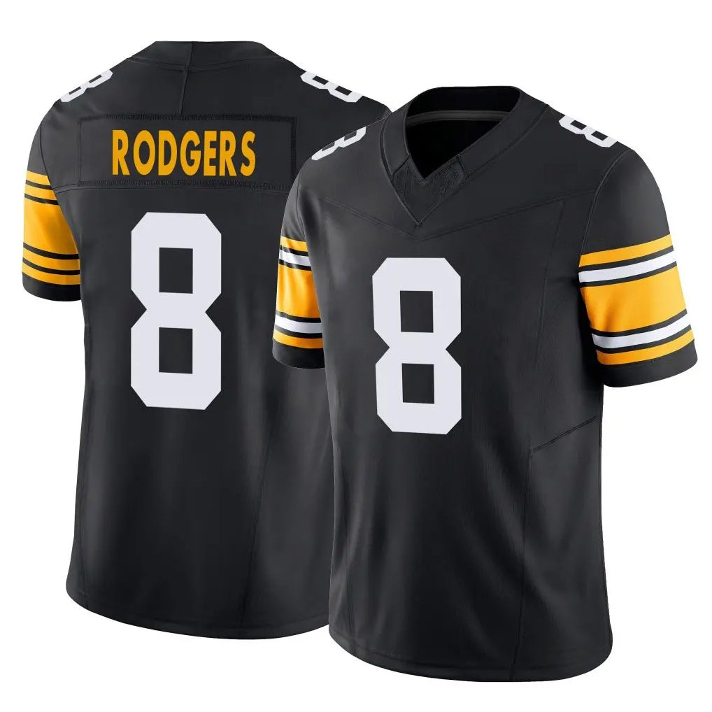 Cooneas P.Steelers #8 Aaron Rodgers Player Black Limited Alternate Vapor F.U.S.E. Home Game Stitched Jerseys