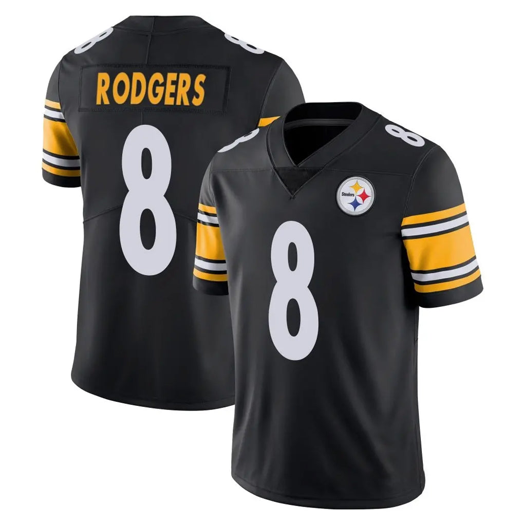 Cooneas P.Steelers #8 Aaron Rodgers Player Black Limited Vapor Untouchable Home Game Stitched Jerseys