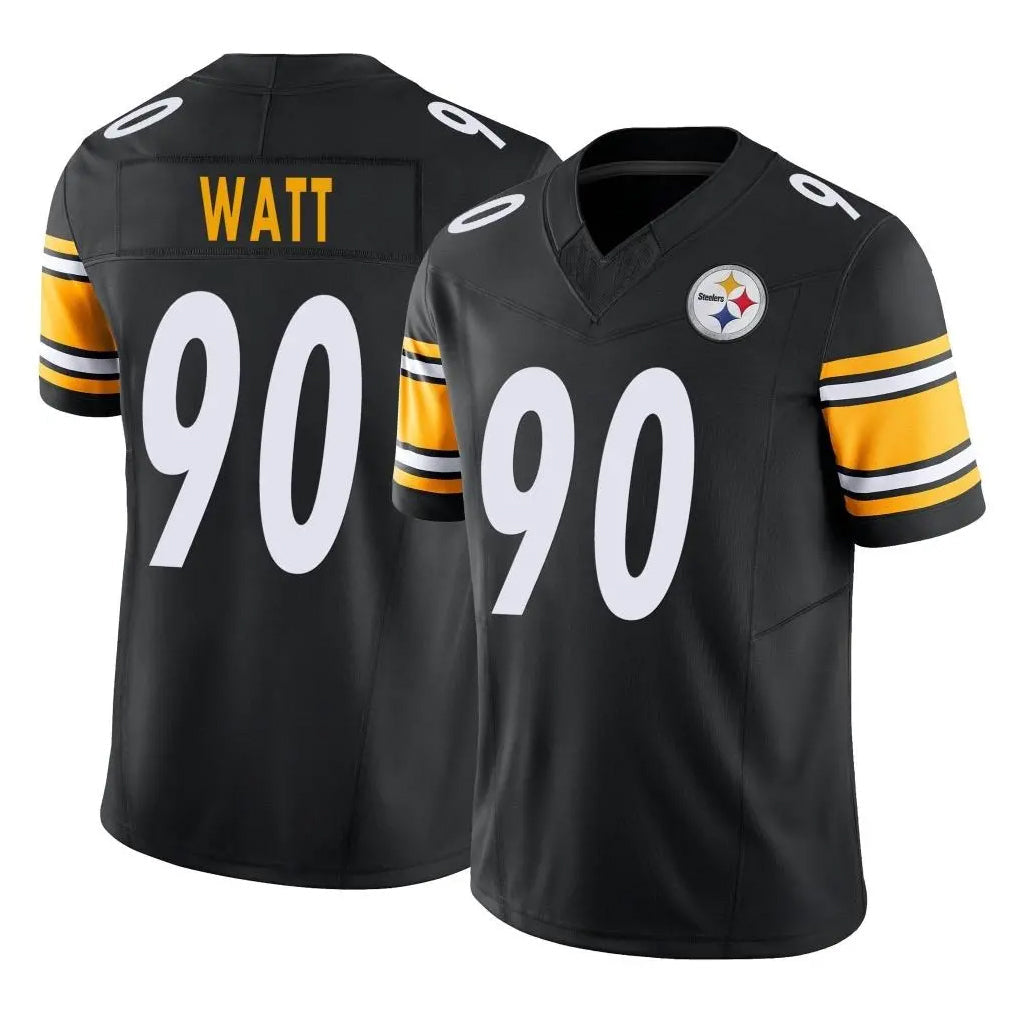 Cooneas P.Steelers #90 T.J. Watt Player Black Limited Vapor F.U.S.E. Home Game Stitched Jerseys