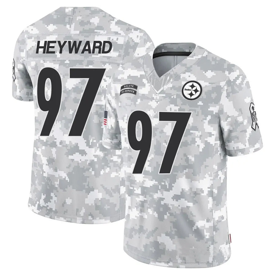 Cooneas P.Steelers #97 Cameron Heyward Player Arctic Camo Salute to Service Limited Stitched Jerseys