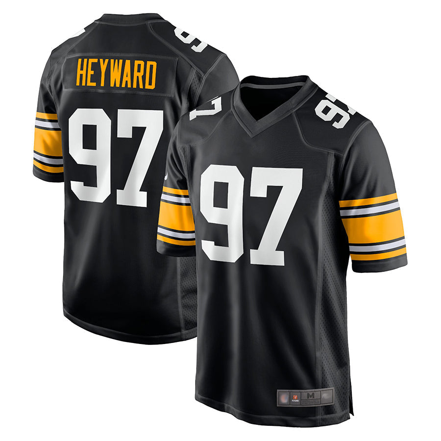 Cooneas P.Steelers #97 Cameron Heyward Player Black Home Limited Stitched Jerseys