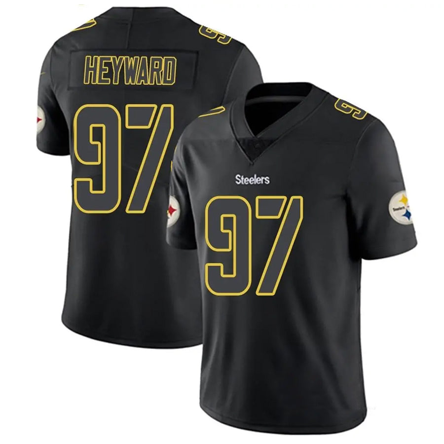 Cooneas P.Steelers #97 Cameron Heyward Player Black Impact Limited Stitched Jerseys
